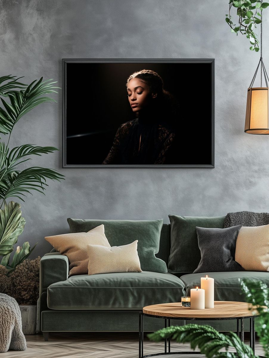 Moody Portrait Photography Poster. — room view 4