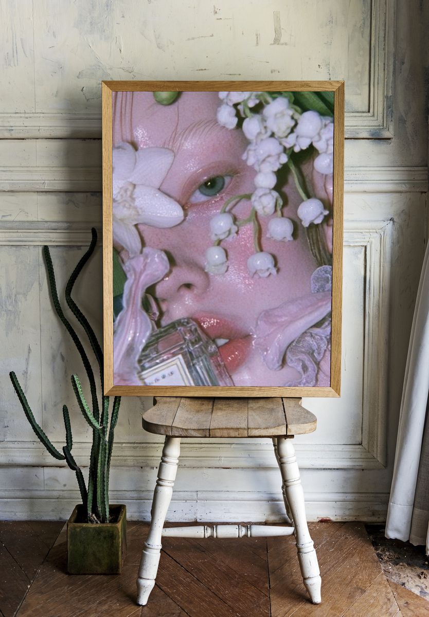 Floral Portrait Photography Poster. — room view 1