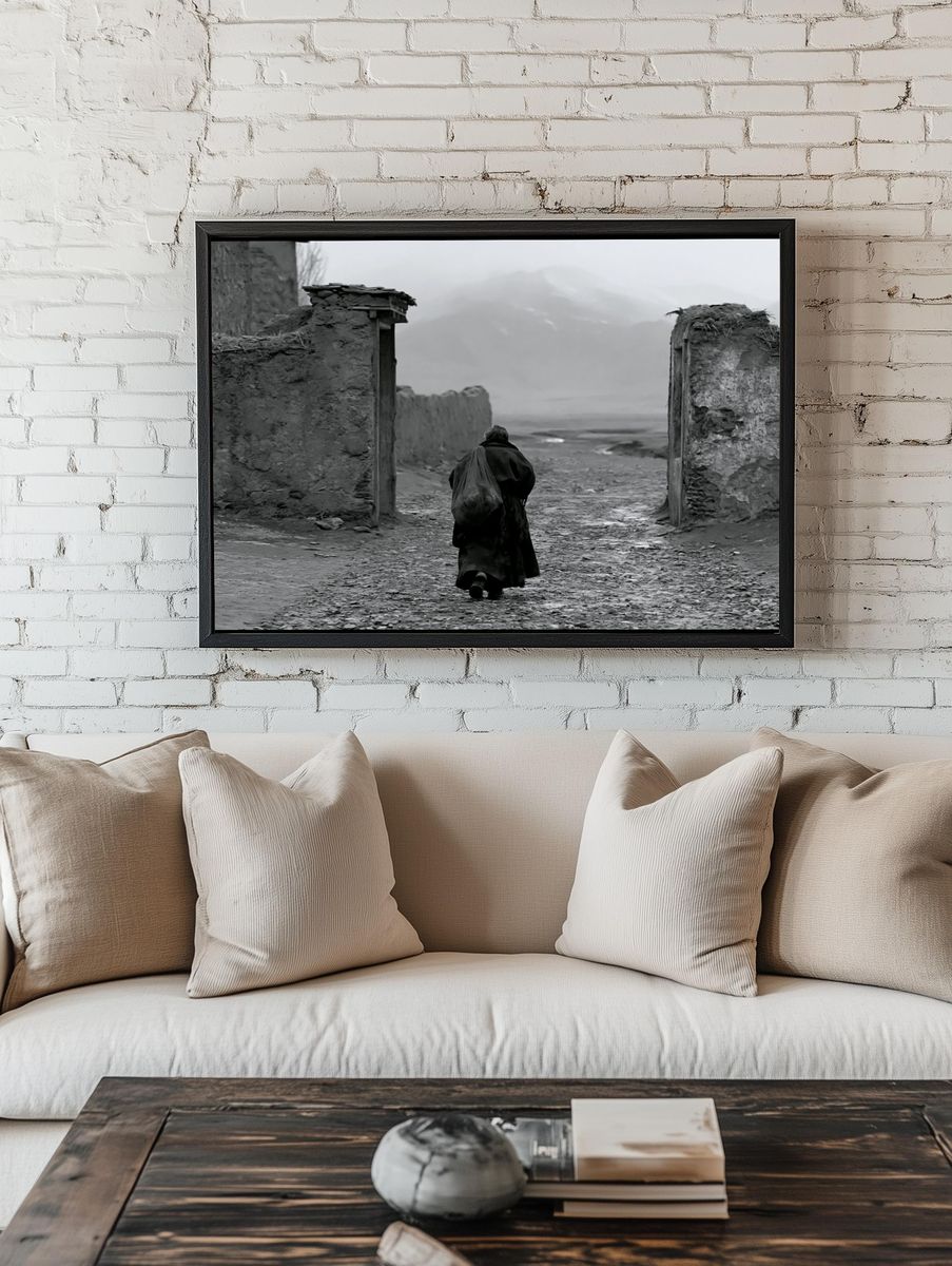 Solitary Figure in Mist Poster. room preview