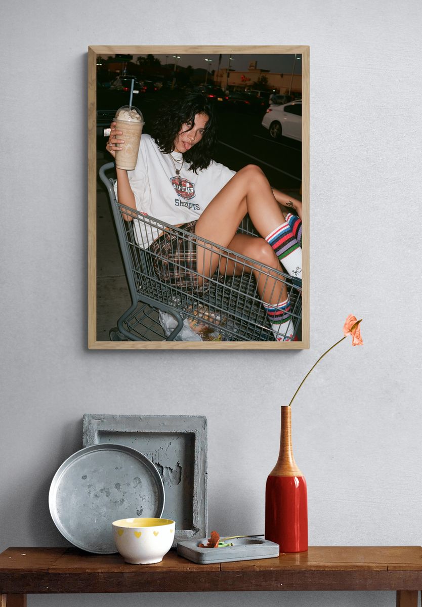 Shopping Cart Portrait Photography Poster. — room view 3