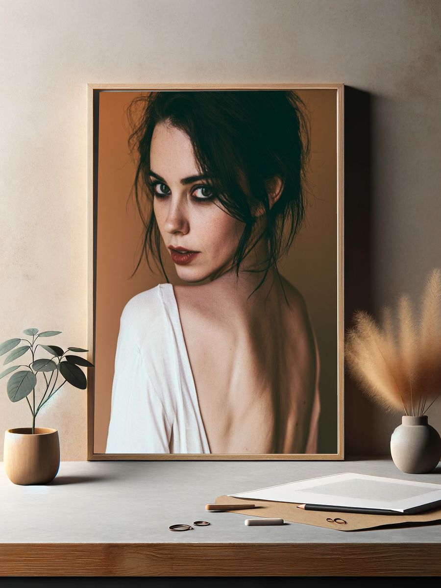 Moody Portrait Photography Poster. — room view 2
