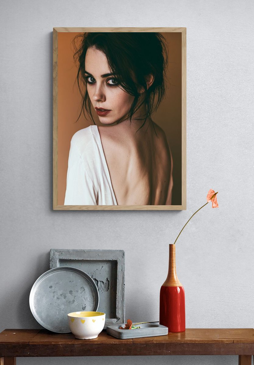 Moody Portrait Photography Poster. — room view 3