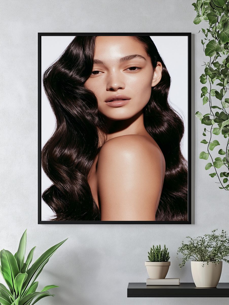 Glossy Portrait Photography Poster. — room view 4