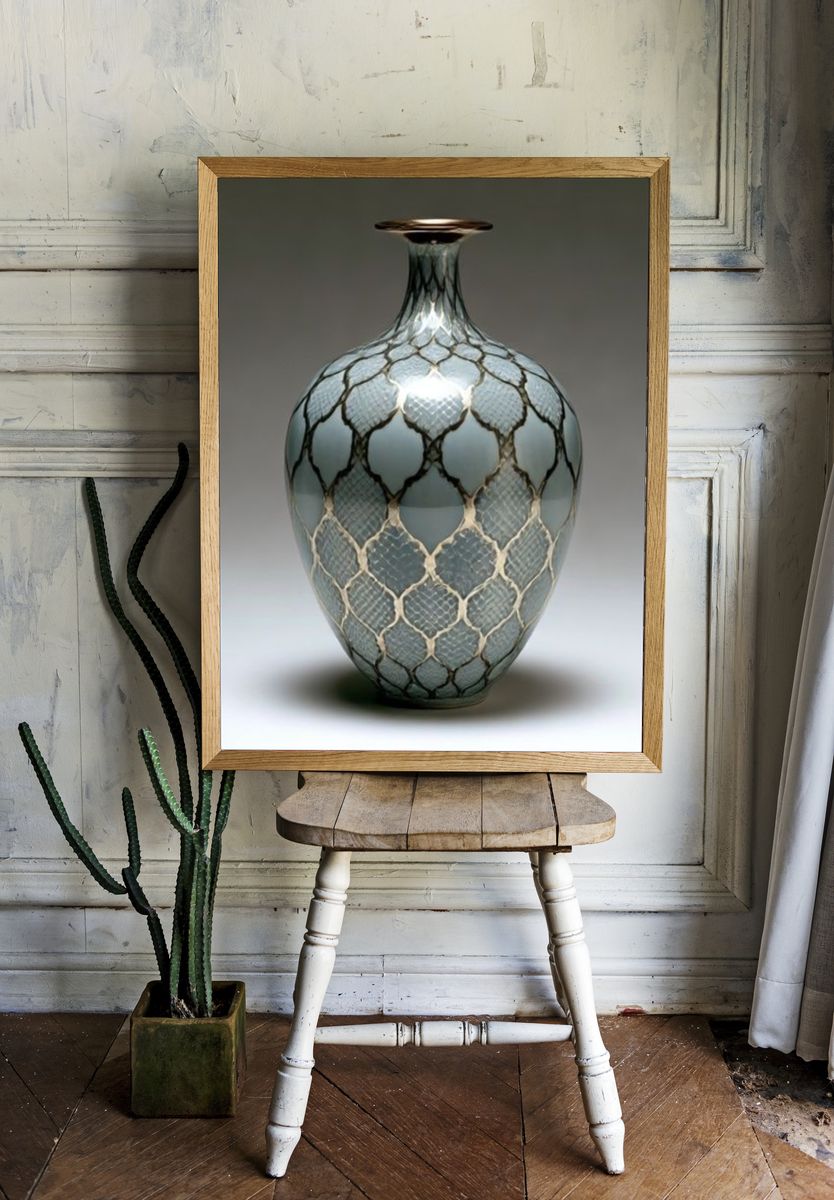 Textured Glass Vase Photography Poster. room preview