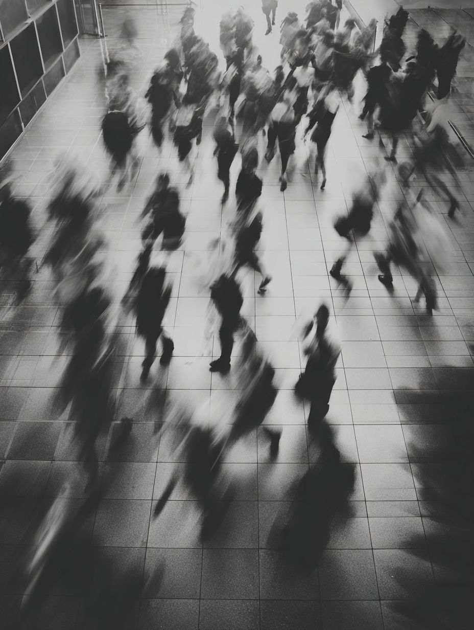 Blurred Crowd Street Photography Poster. poster — photography art