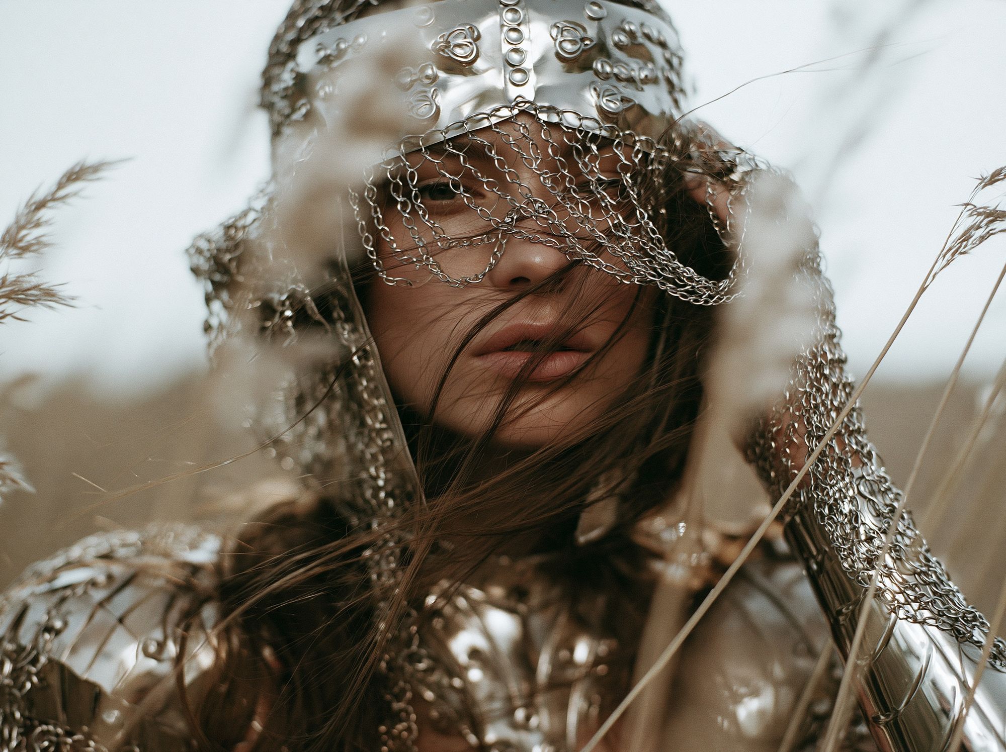 Chainmail Portrait Photography Poster. poster — photography art
