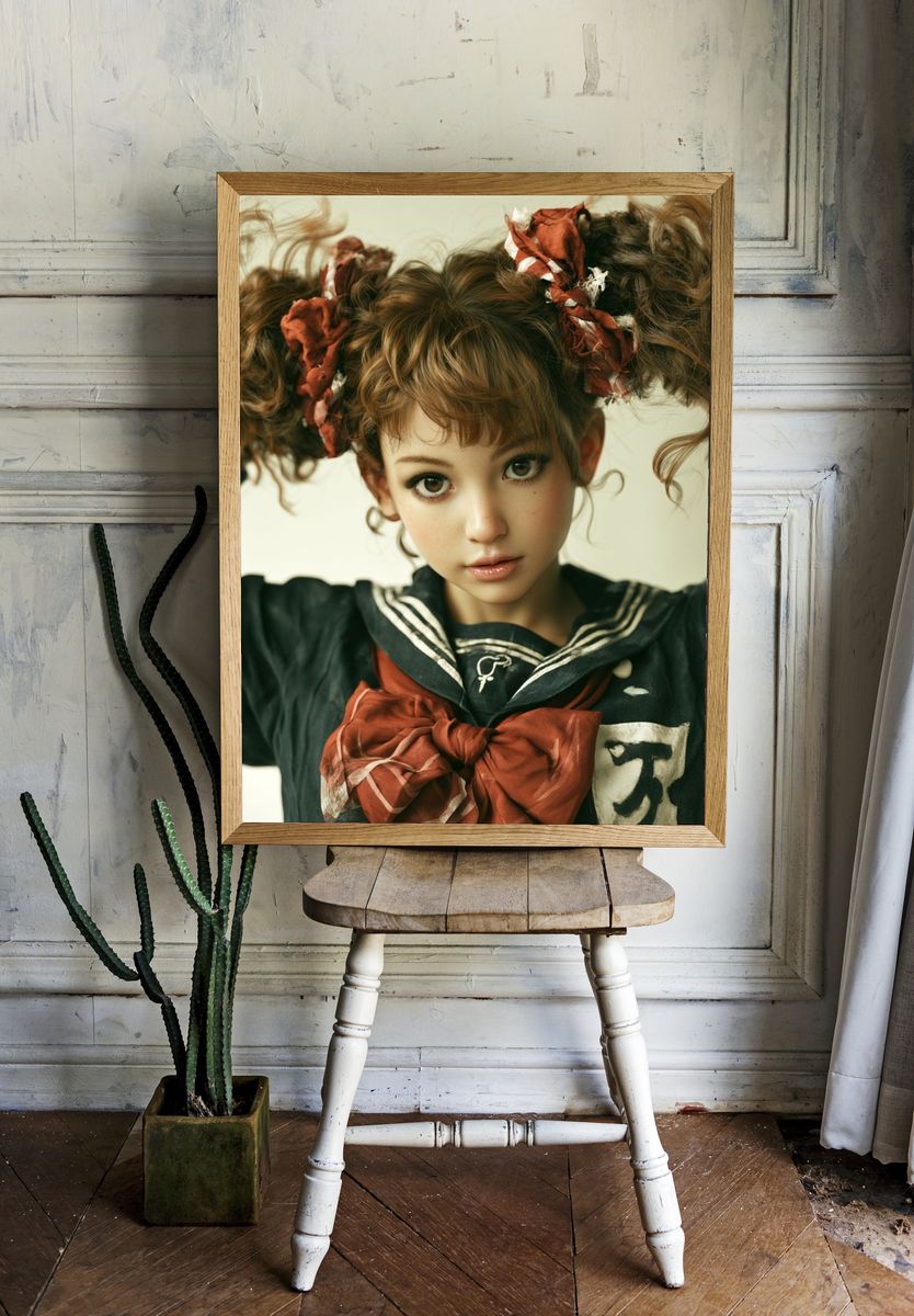 Sailor Girl Portrait Print. — room view 1