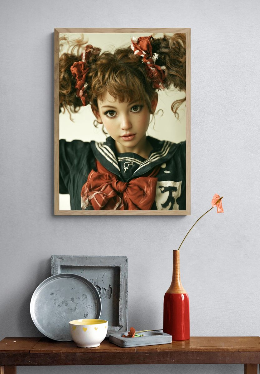 Sailor Girl Portrait Print. — room view 3