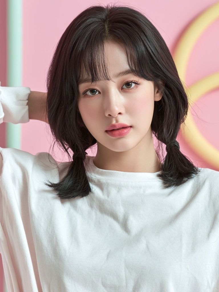 Pastel K-Beauty Portrait Print. poster — photography art