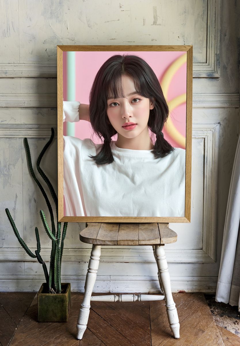 Pastel K-Beauty Portrait Print. — room view 1