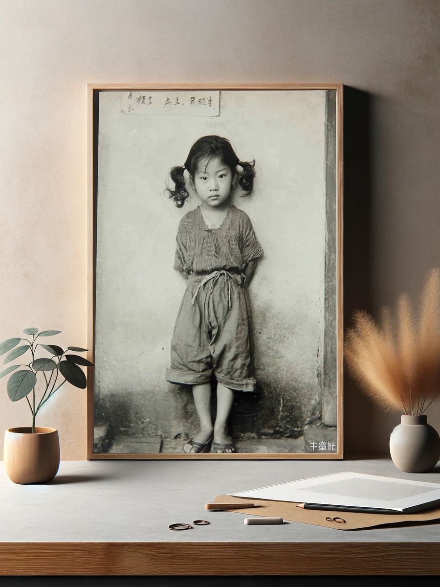 Vintage Child Portrait Photography Poster. — room view 2
