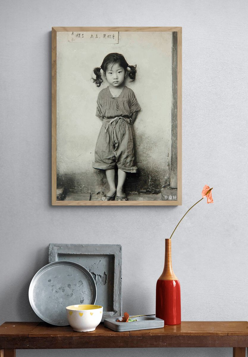 Vintage Child Portrait Photography Poster. — room view 3