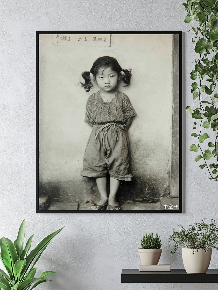 Vintage Child Portrait Photography Poster. — room view 4
