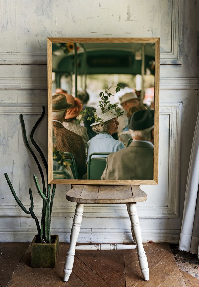 Vintage Tram Ride Photography Poster. room preview