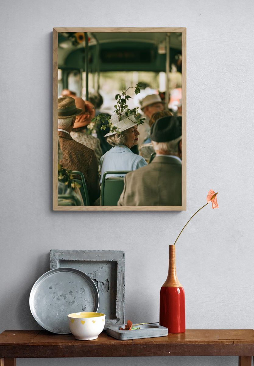 Vintage Tram Ride Photography Poster. — room view 3