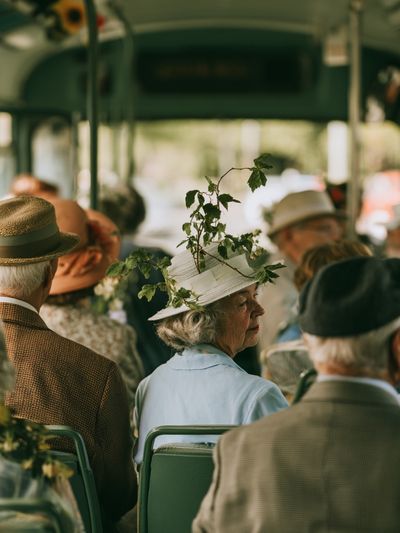 Vintage Tram Ride Photography Poster.
