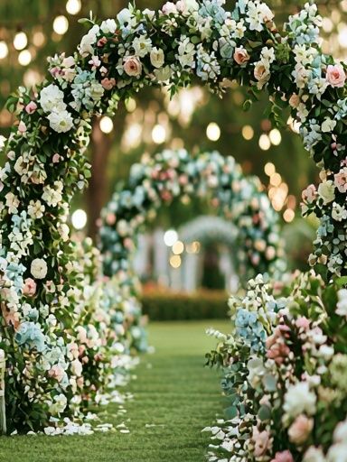 Floral Garden Archway Photography Poster. poster detail