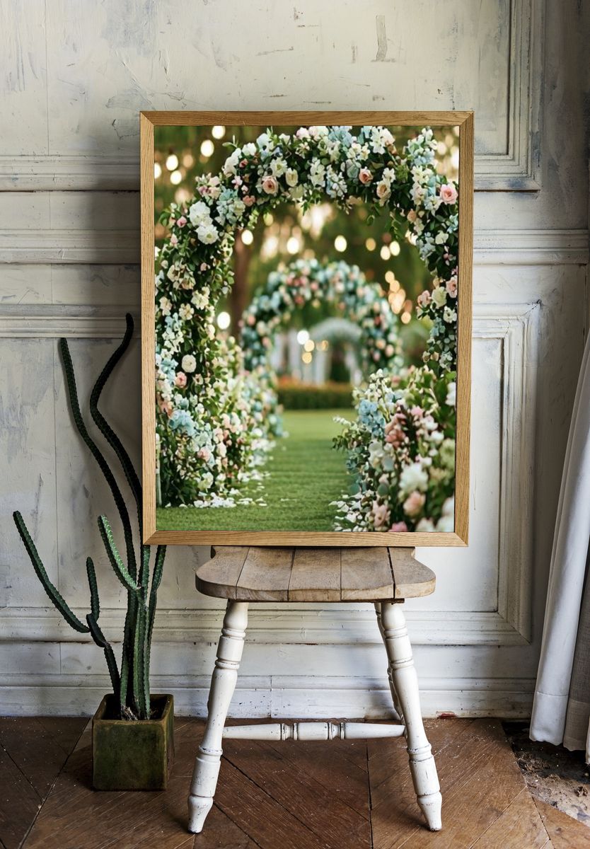 Floral Garden Archway Photography Poster. — room view 1