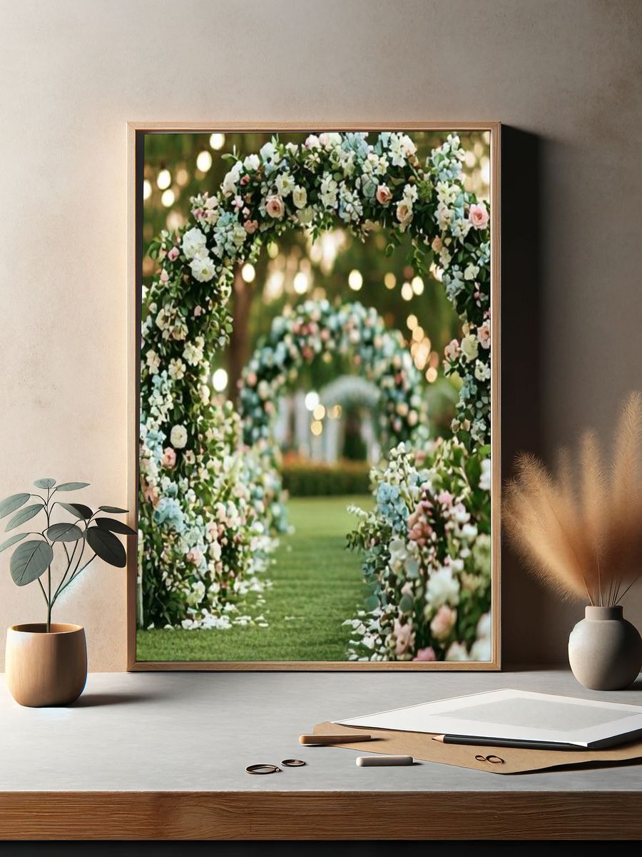 Floral Garden Archway Photography Poster. — room view 2