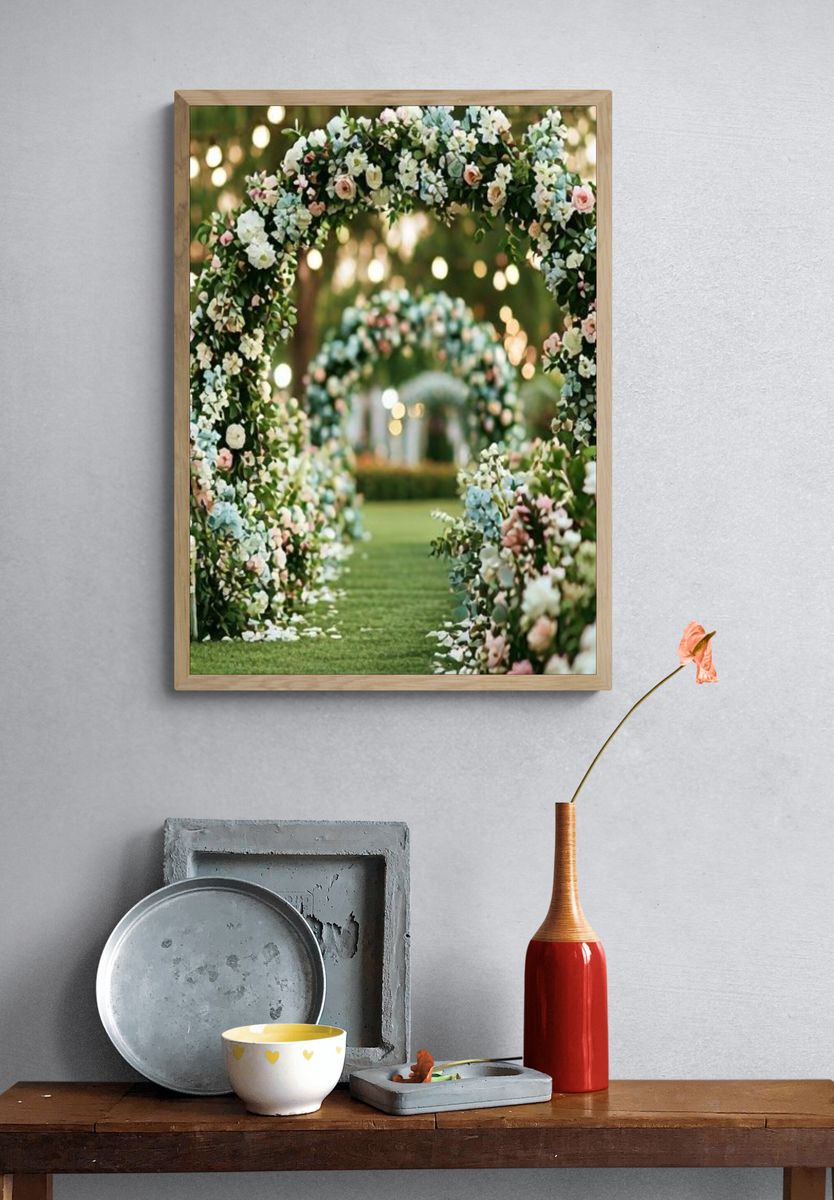 Floral Garden Archway Photography Poster. — room view 3