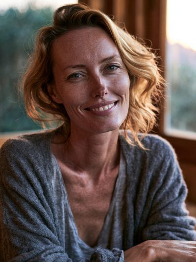 Smiling Woman Portrait Poster.