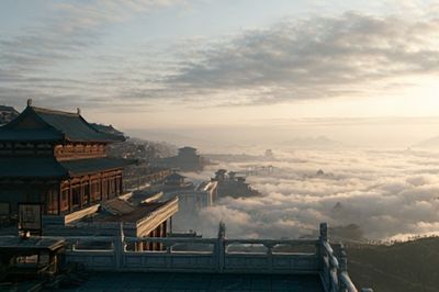 Temple Above the Clouds Photography Poster.