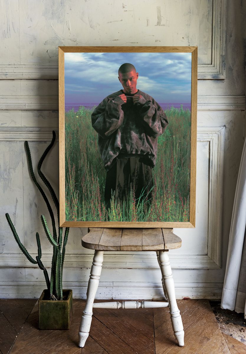 Moody Field Portrait Photography Poster. room preview
