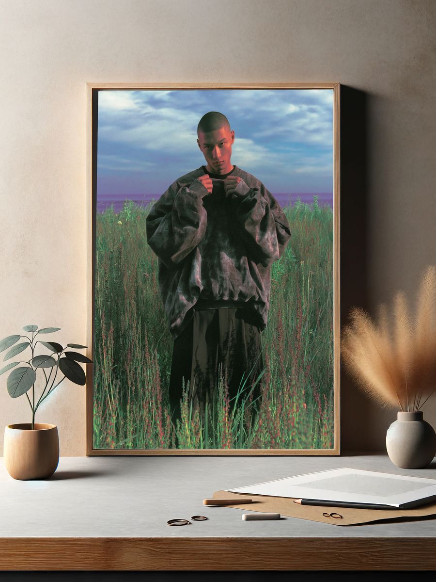 Moody Field Portrait Photography Poster. — room view 2