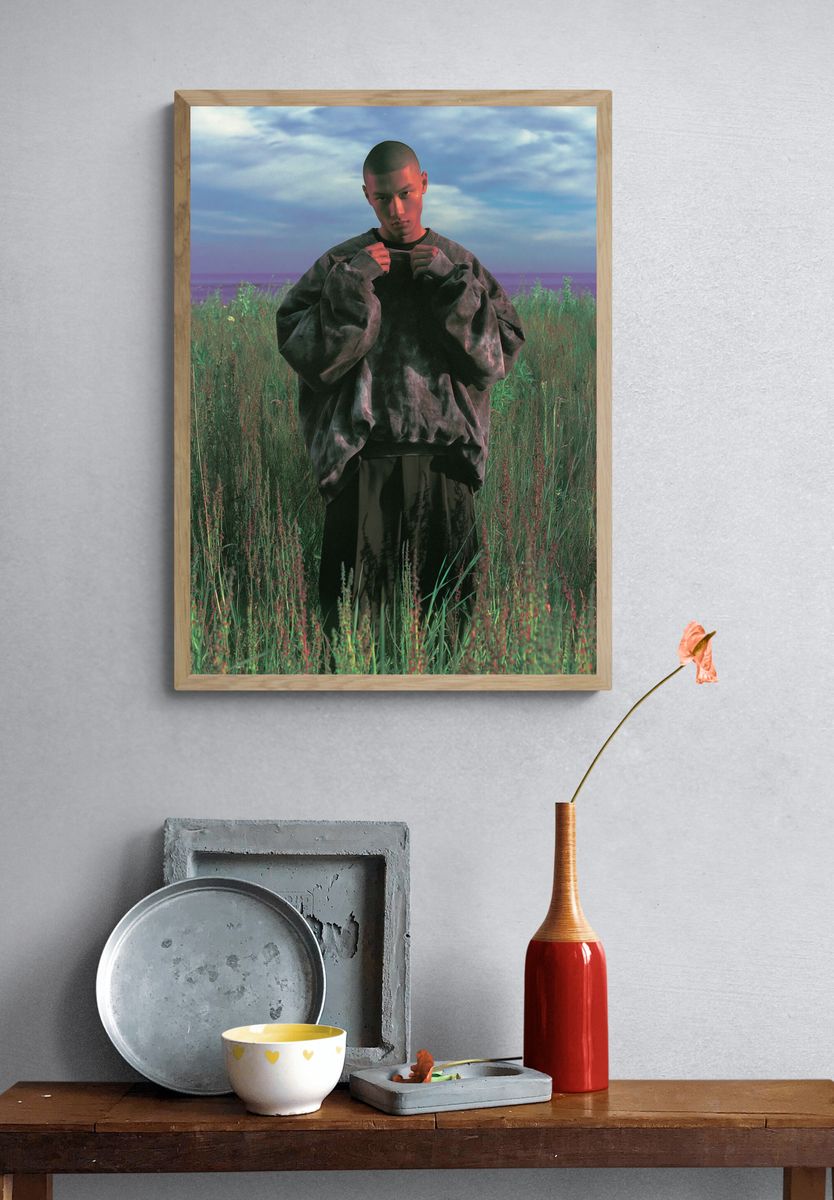 Moody Field Portrait Photography Poster. — room view 3