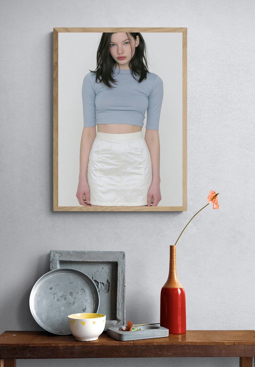 Minimalist Fashion Portrait Poster. — room view 3