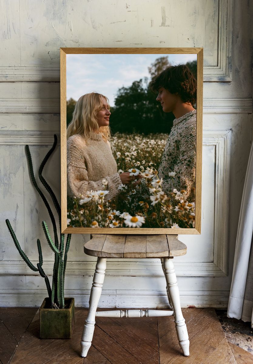 Wildflower Meadow Portrait Poster. room preview