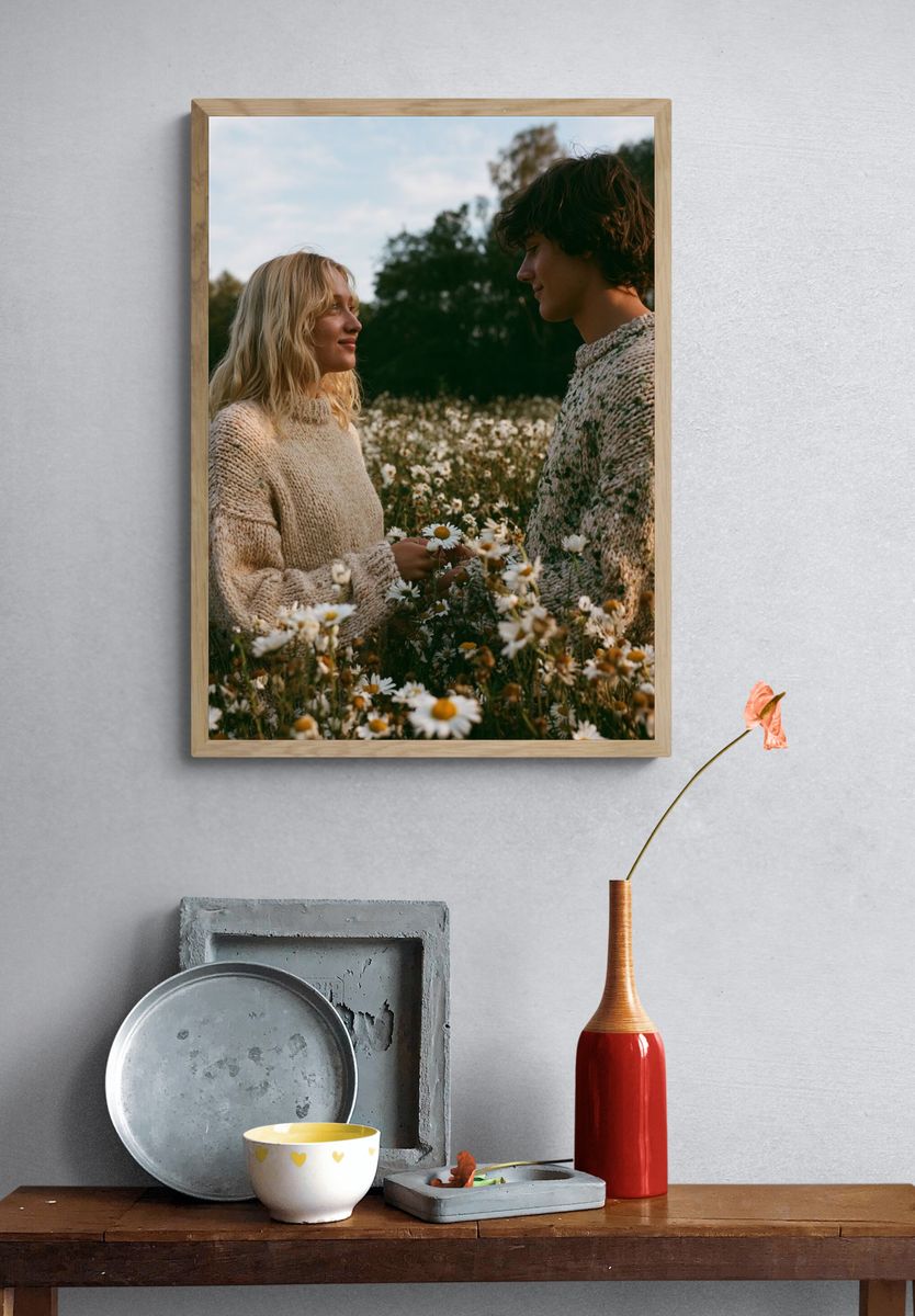Wildflower Meadow Portrait Poster. — room view 3