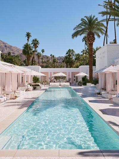 Palm Resort Pool Photography Poster.