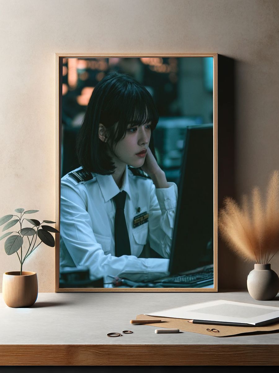 Female Pilot Portrait Photography Poster. — room view 2