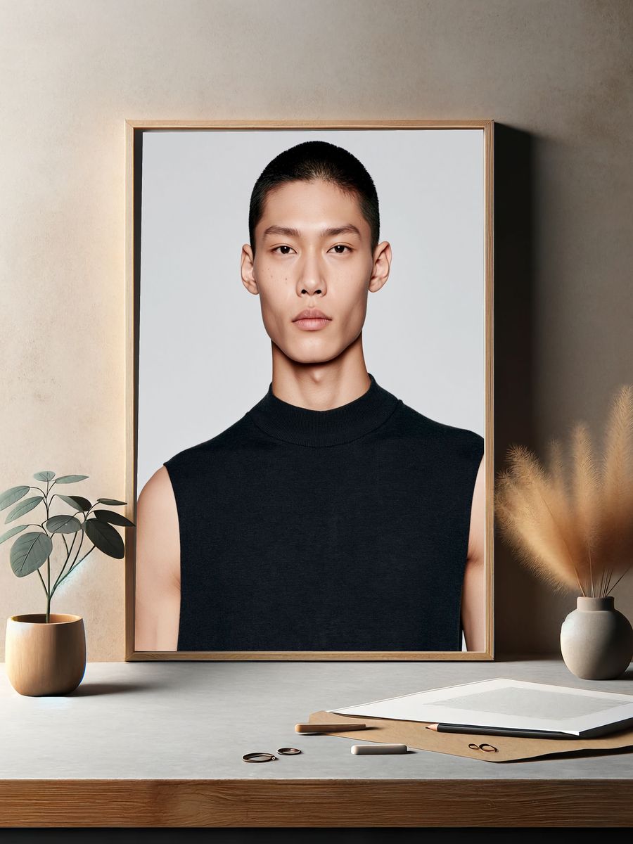 Minimalist Portrait Poster. — room view 2
