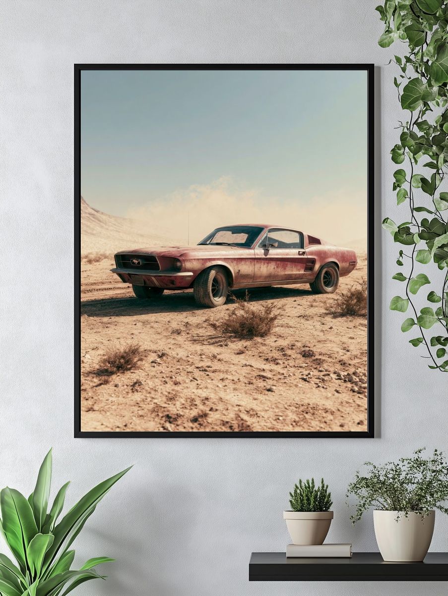 Desert Mustang Photography Poster. — room view 4