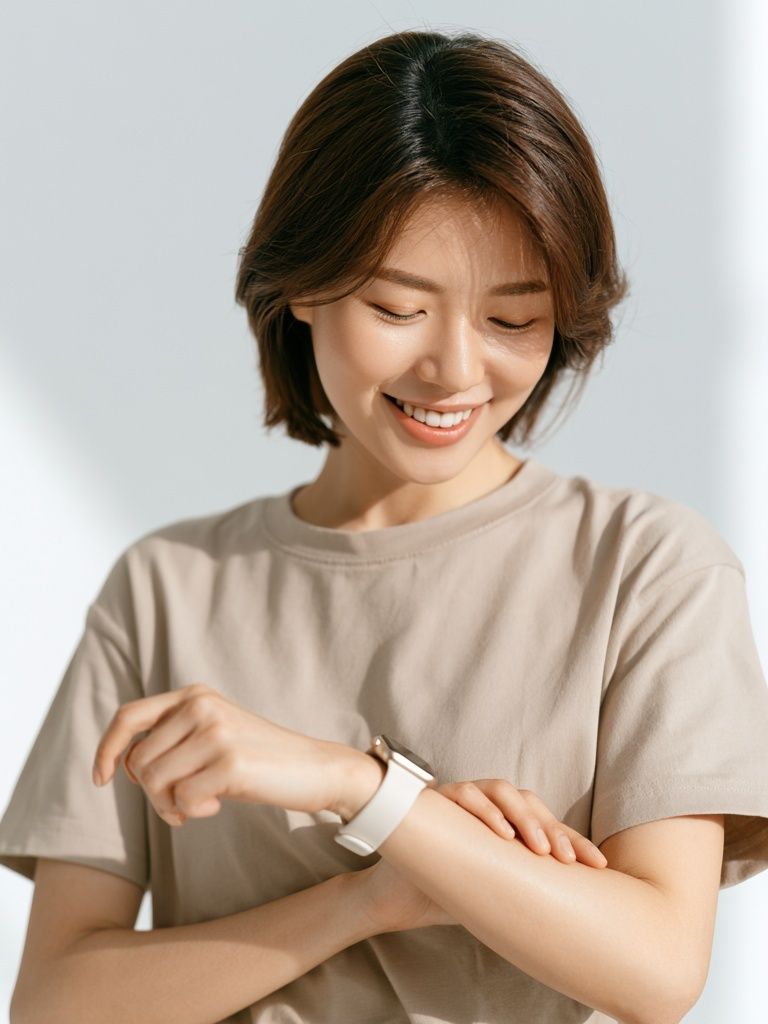 Smiling Woman Portrait Photography Poster. poster detail