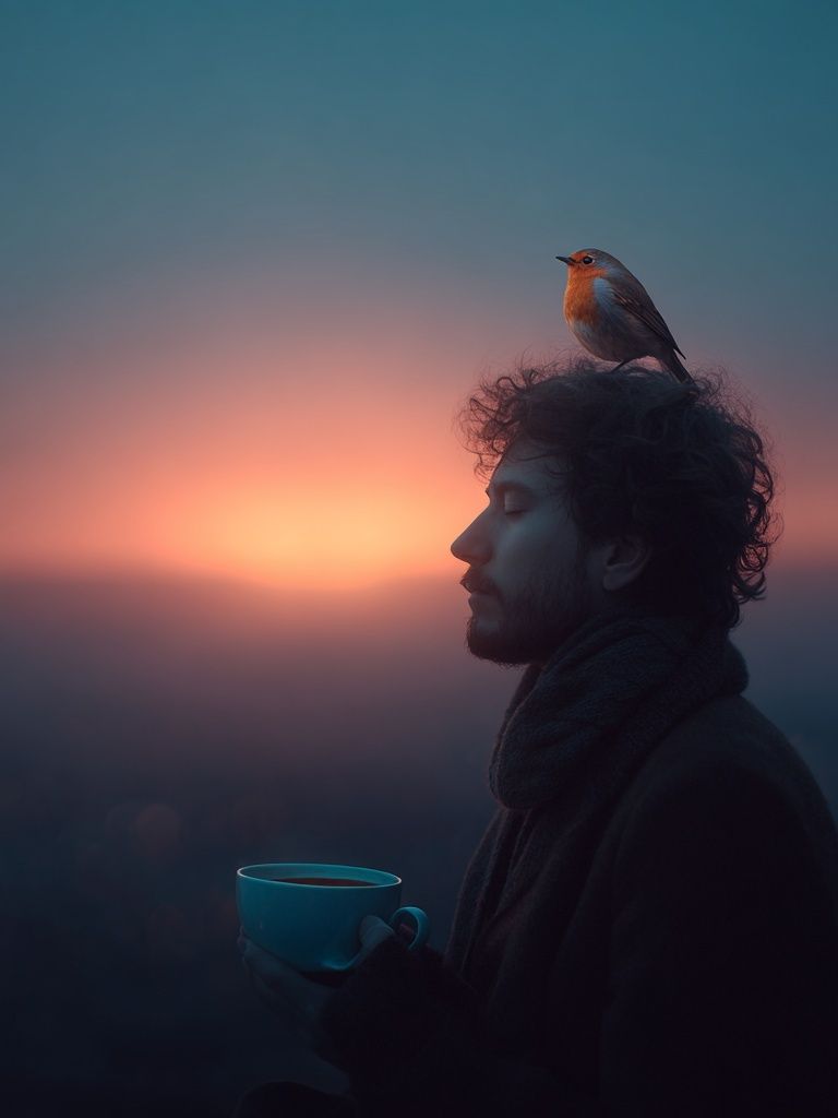 Dawn Meditation with Robin Poster. poster detail