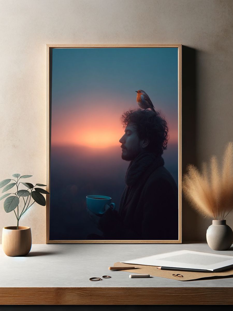 Dawn Meditation with Robin Poster. — room view 2