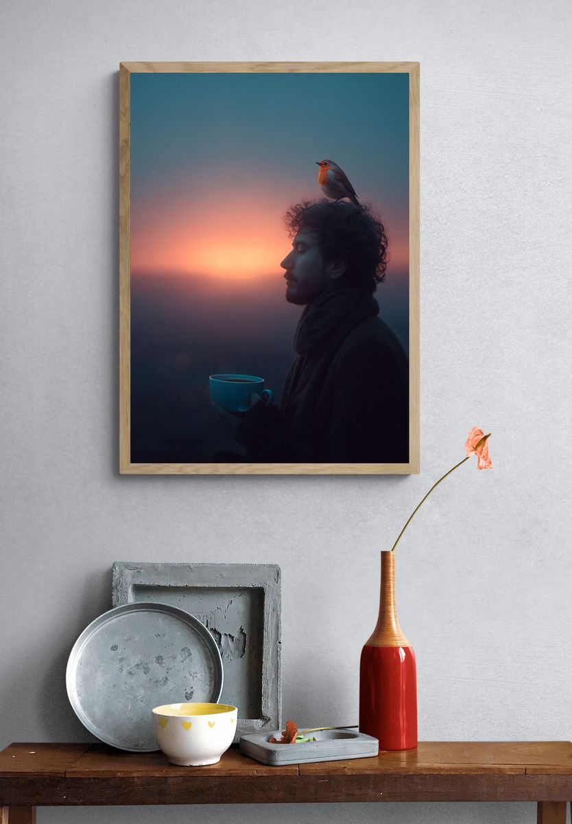 Dawn Meditation with Robin Poster. — room view 3