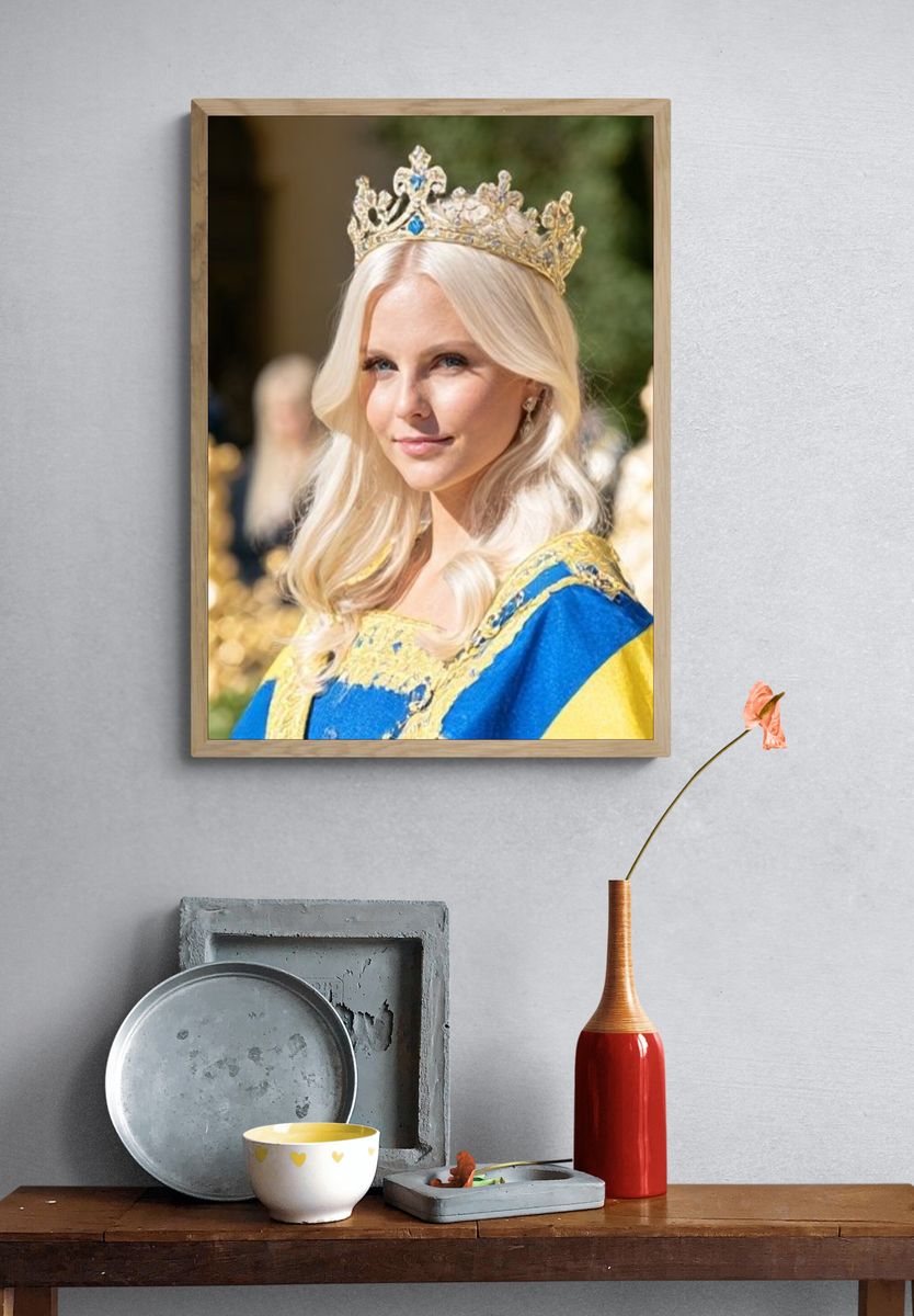 Blonde Queen Portrait Poster. — room view 3