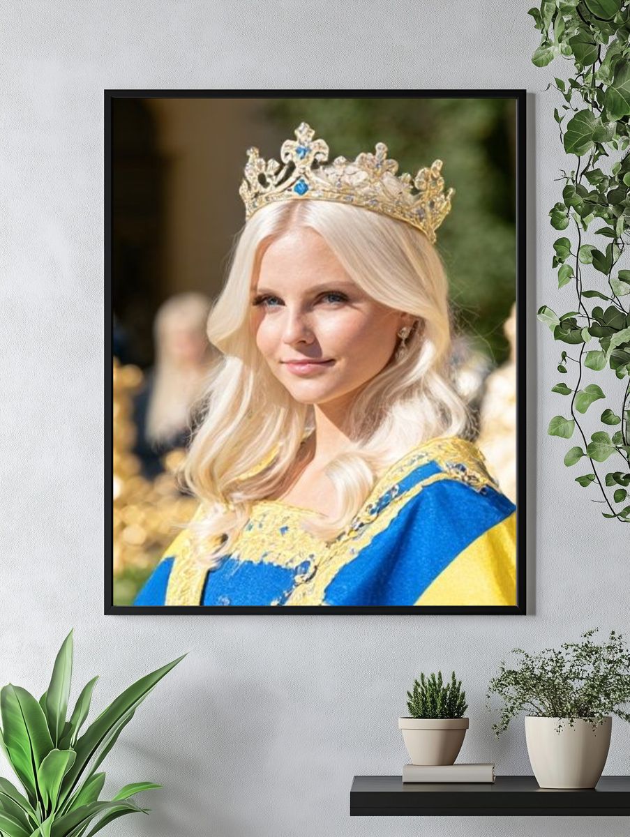Blonde Queen Portrait Poster. — room view 4