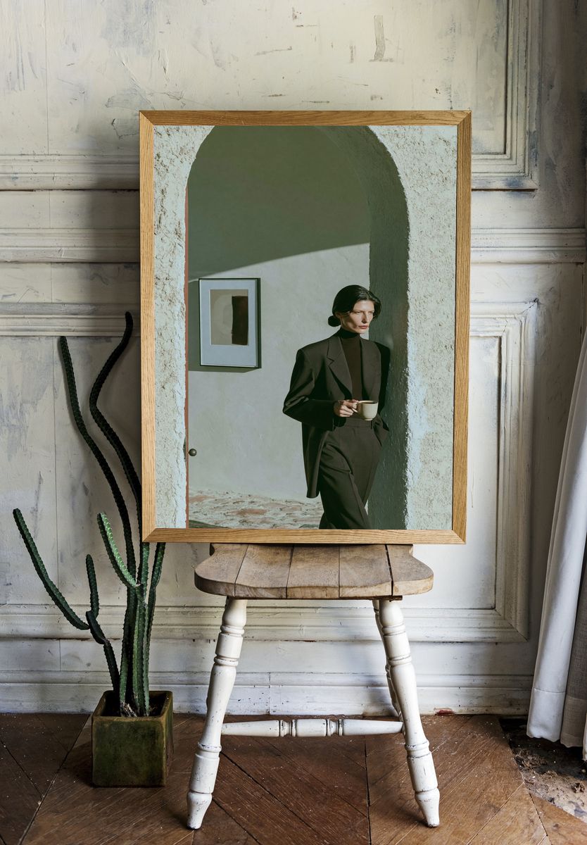 Elegant Woman in Archway Photography Poster. room preview