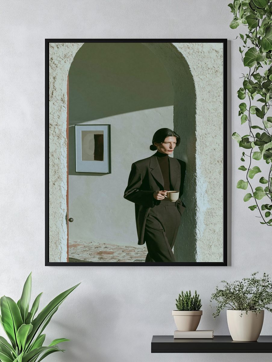 Elegant Woman in Archway Photography Poster. — room view 4