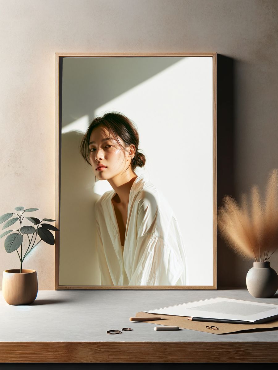 Soft Light Portrait Photography Poster. — room view 2