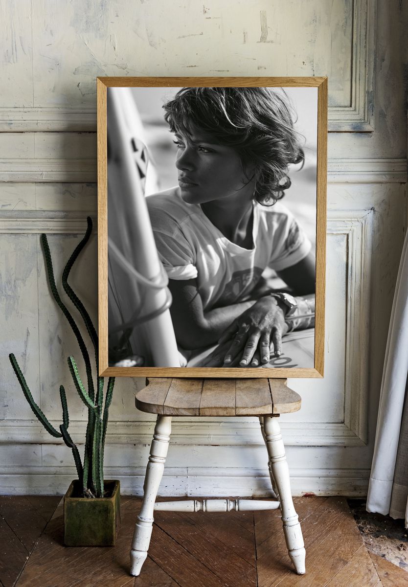 Black and White Portrait Poster. room preview
