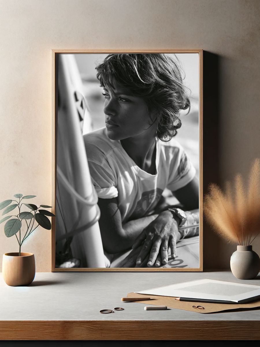 Black and White Portrait Poster. — room view 2