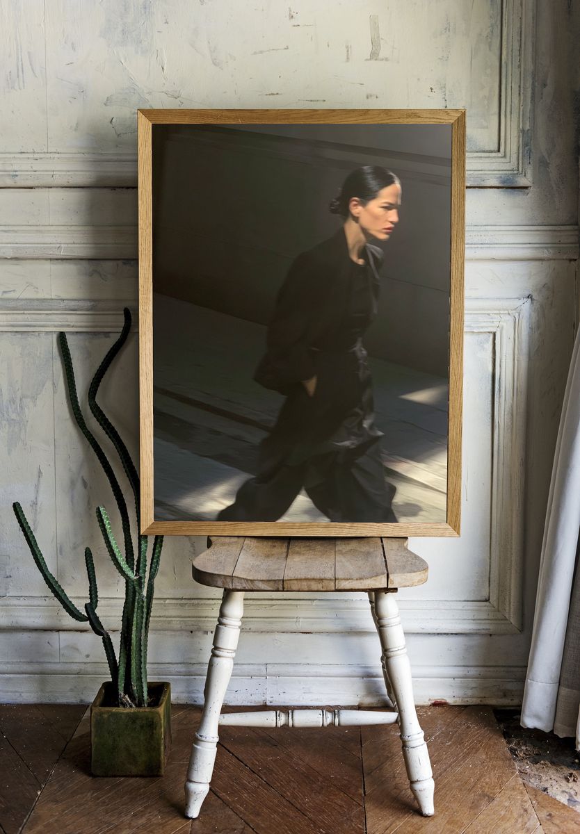 Shadowed Woman Street Photography Poster. — room view 1