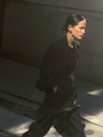 Shadowed Woman Street Photography Poster.