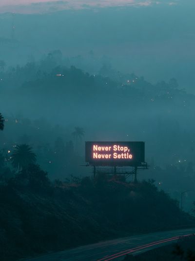 Never Stop Neon City Poster. poster print